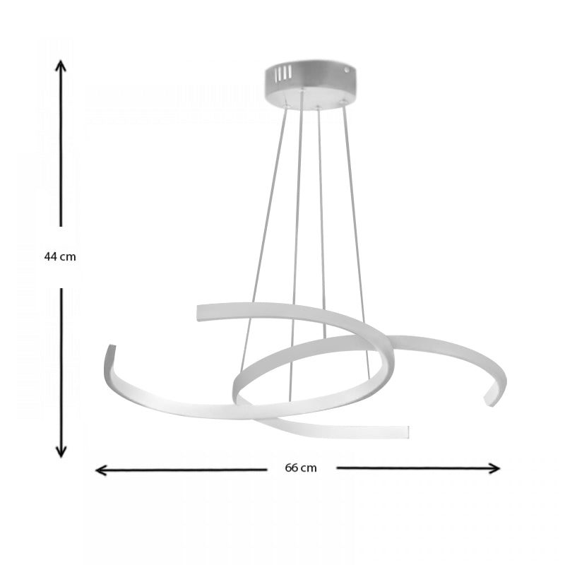 LED Ceiling Lamp SHARK White 66x39x44cm