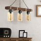 Hanging Lamp NANTES Walnut 70x18x70cm