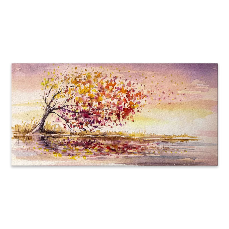 Painting on Canvas TREE IN THE WIND digital printing 140x70x3cm
