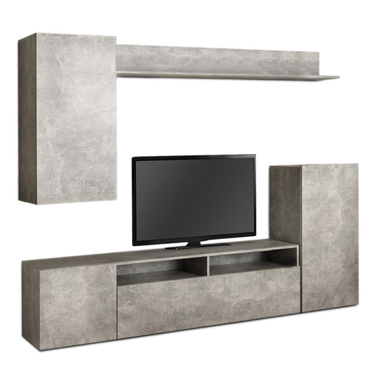TV Furniture Set PERI Cement Grey 210x37x170cm