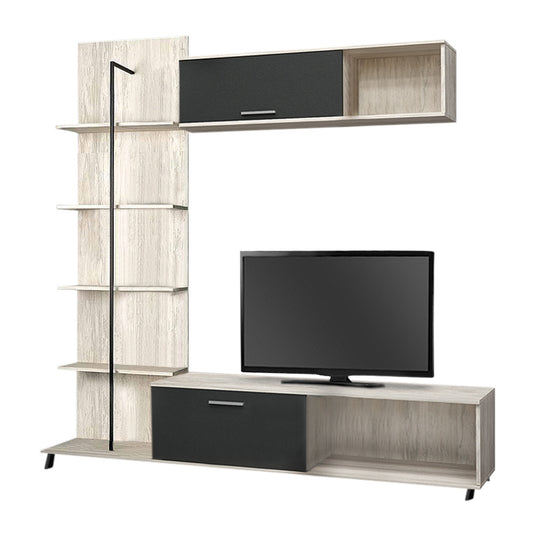 TV Furniture Set TANITA Grey White - Anthracite 190x40x190cm
