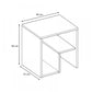 Side Table CREMONA White 40x35x40cm