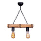 Hanging Lamp FOREST Walnut/Natural 40x10x65cm
