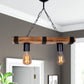 Hanging Lamp FOREST Walnut/Black 40x10x65cm