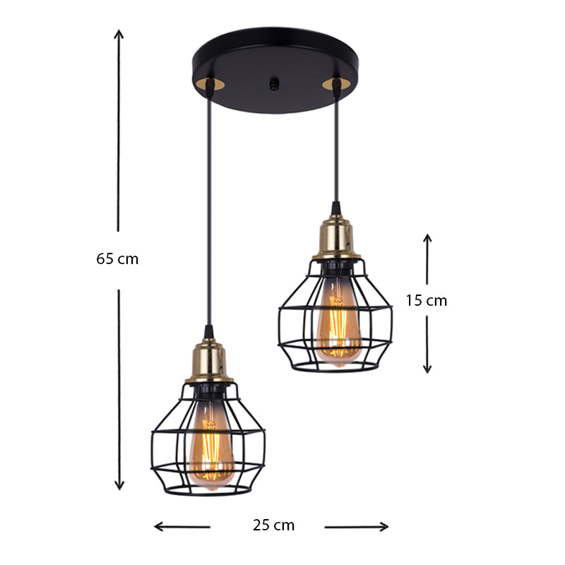 Ceiling Lamp MELLON Black 25x25x65cm