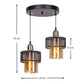 Ceiling Lamp MADEIRA Black/Golden 25x25x65cm