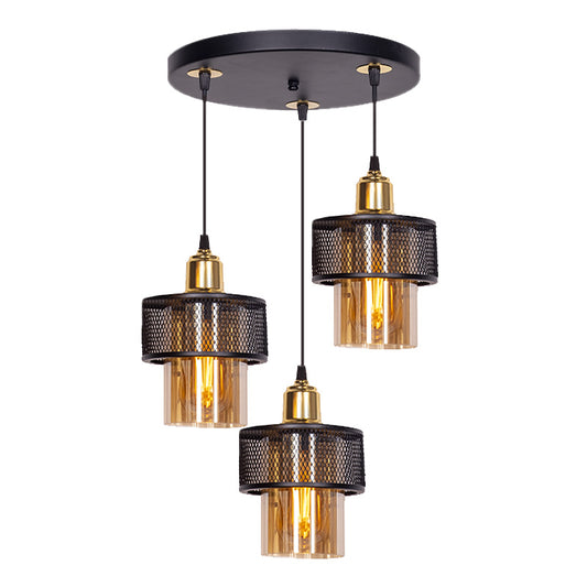 Ceiling Lamp MADEIRA Black/Golden 30x30x70cm