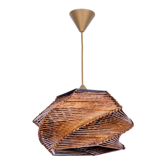 Ceiling Lamp ZIGZAG Brown 35x35x65cm