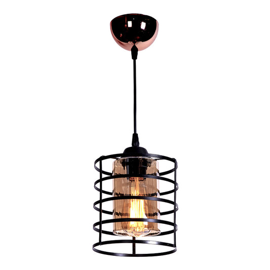 Ceiling Lamp FIRE Black 16x16x70cm