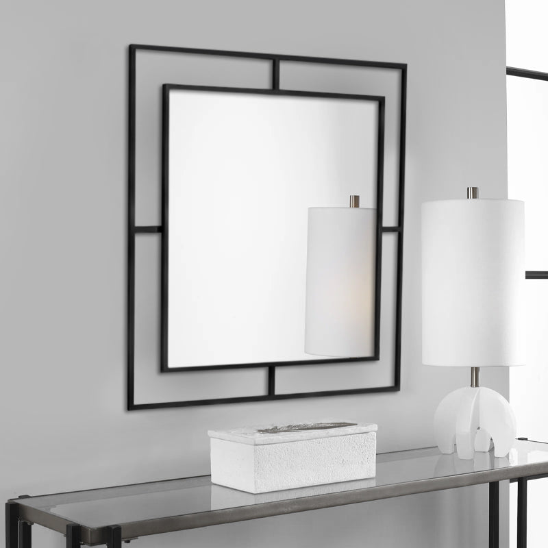 Wall mirror BEAUTY Black 58,6x2x58,6cm
