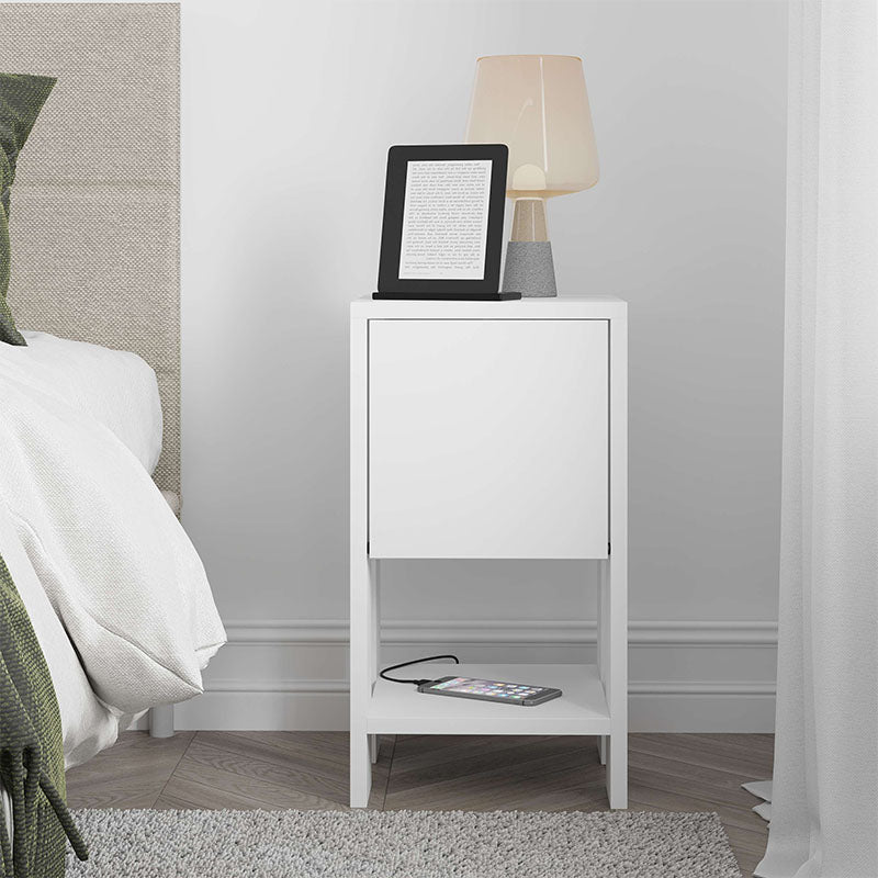 Nightstand EMILIO White 30x30x55cm