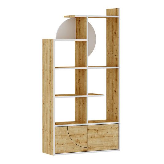 Bookcase CALIPSO Oak-White 85x30x165cm