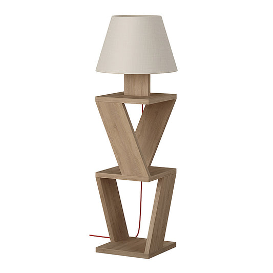 Floor Lamp/Nightstand IBIZA Oak/White 22x22x85cm