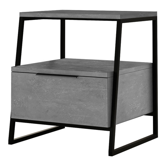 Nightstand ROTTERDAM Retro Grey