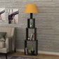 Floor Lamp/Bookcase TOWER Anthracite/Yellow