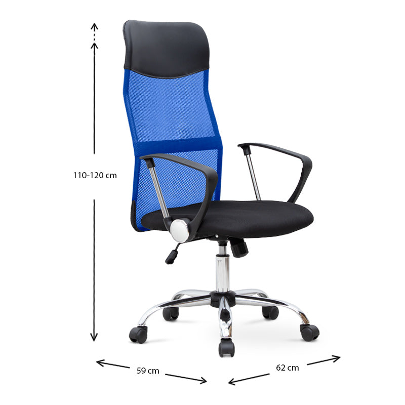 Office Chair MICHA Blue - Black 62x59x110/120cm
