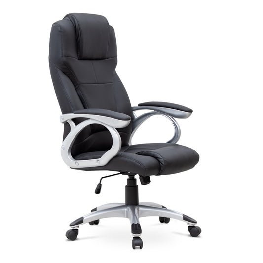 Office Chair TAMISA PU leather Black 65x60x118/128cm