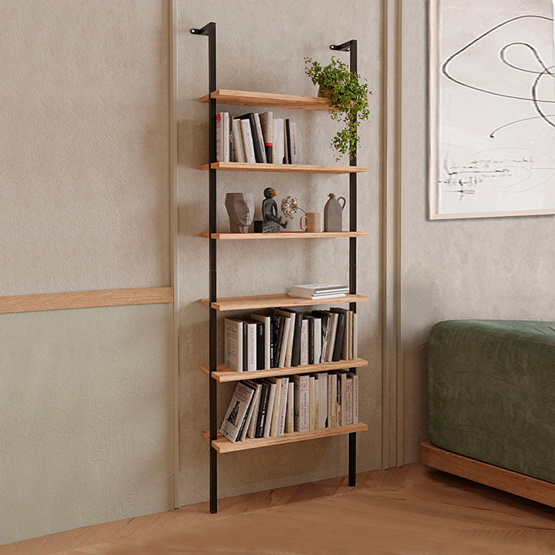 Wall bookcase ANDALUSIA Black - Pine Oak 60x20x183cm