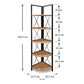Corner bookcase SAMUEL Black - Pine Oak 33x33x162cm