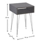 Nightstand GABRIEL Anthracite