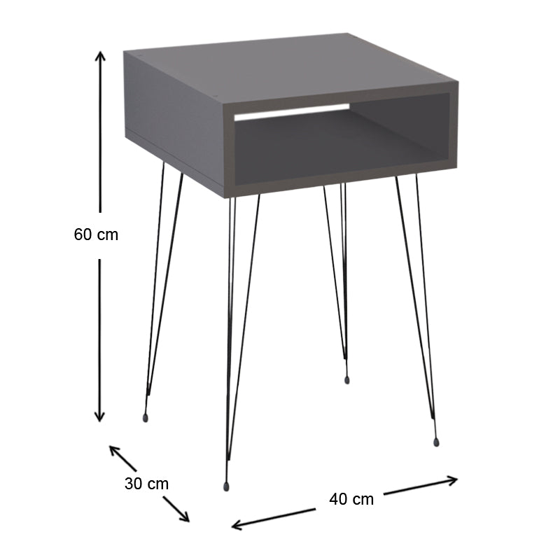 Nightstand GABRIEL Anthracite