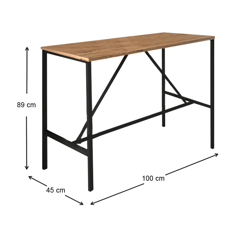 Bar Table PINTO Pine Oak 100x45x89cm