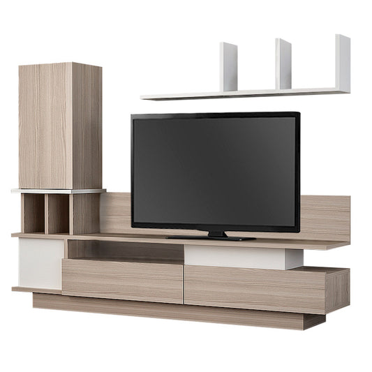 TV-Möbel-Set HANNOVER Weiß-Cordoba 149x29,5x117cm