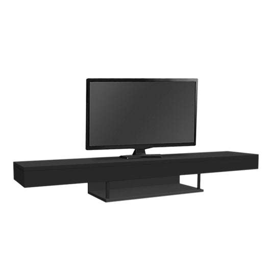 Wall TV Stand CARUSSO with LED Black 150x296x22cm