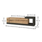 TV Cabinet PURE Oak - Anthracite 150x29,6x38,6cm