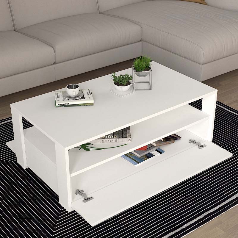 Coffee Table LAUSANNE White 110x60x40cm