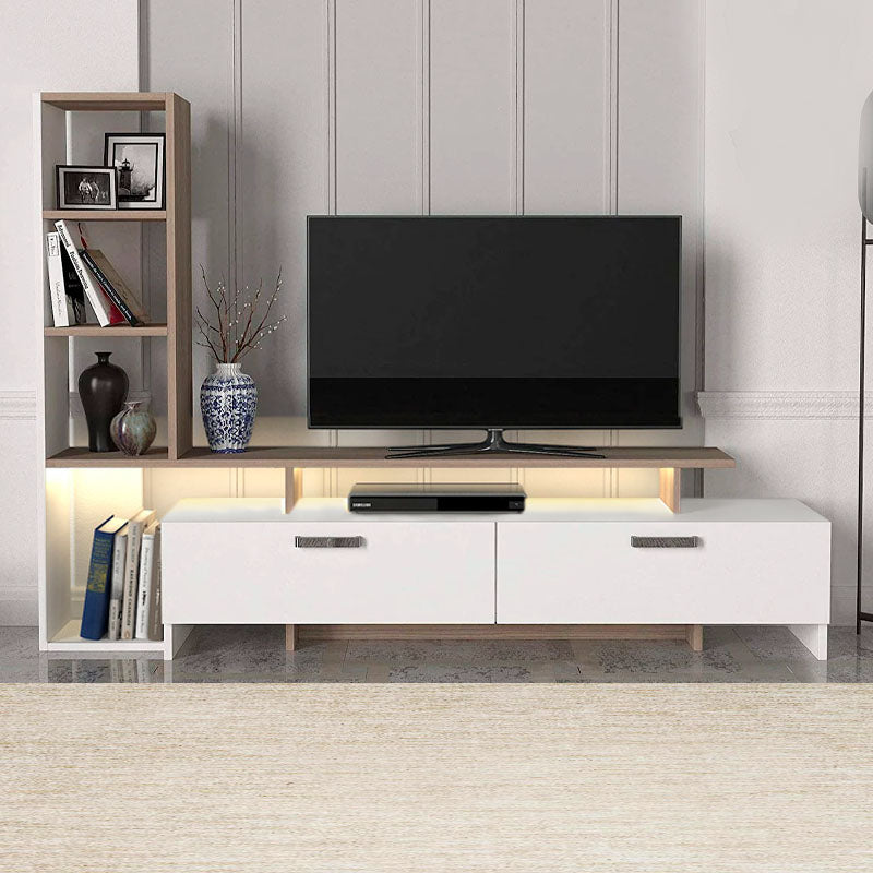 TV Furniture Set MIKE with LED White/Cordoba