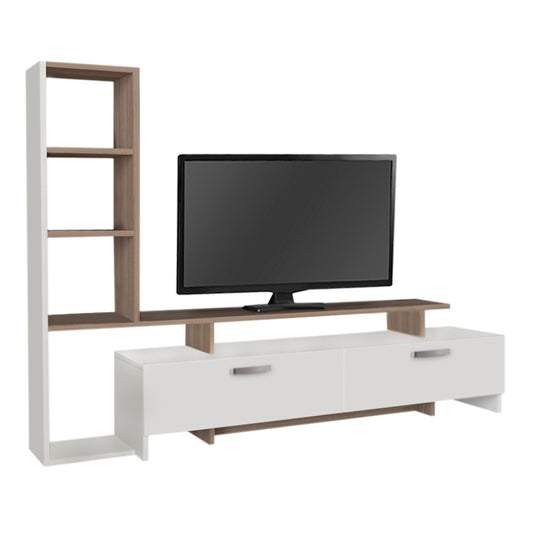 TV-Möbel-Set MIKE mit LED Weiß/Cordoba