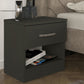 Nightstand SALOMEA Anthracite 40x28,2x40cm