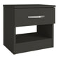 Nightstand SALOMEA Anthracite 40x28,2x40cm