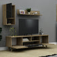 TV Furniture Set CLARA Oak - Black Marble Effect