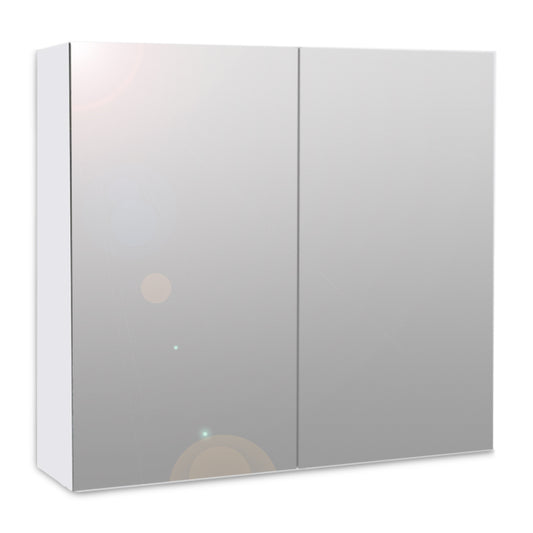Bathroom Cabinet with mirror ASHLEY White 60x15x60cm