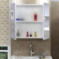 Bathroom Cabinet with mirror ASHLEY White 60x15x60cm