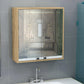 Bathroom Cabinet DUAL with mirror Natural 60x15x60cm