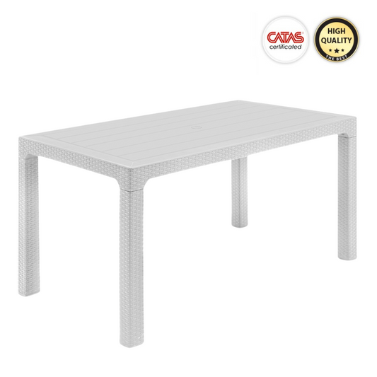 Garden Table EVITA White 140x80x75cm