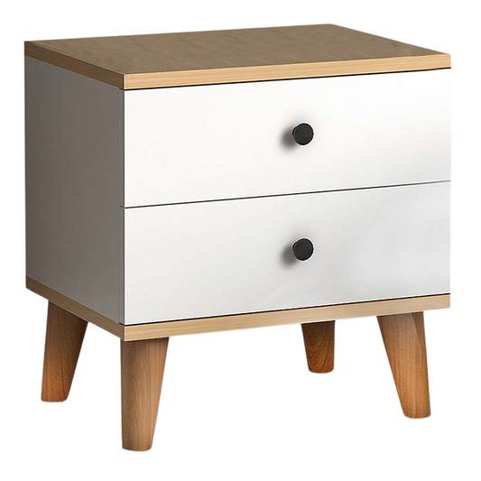 Nightstand LAURA White - Oak 45x35x47cm