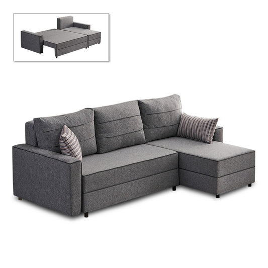 Right corner Sofa/Bed BURMA Grey 242x150x88cm