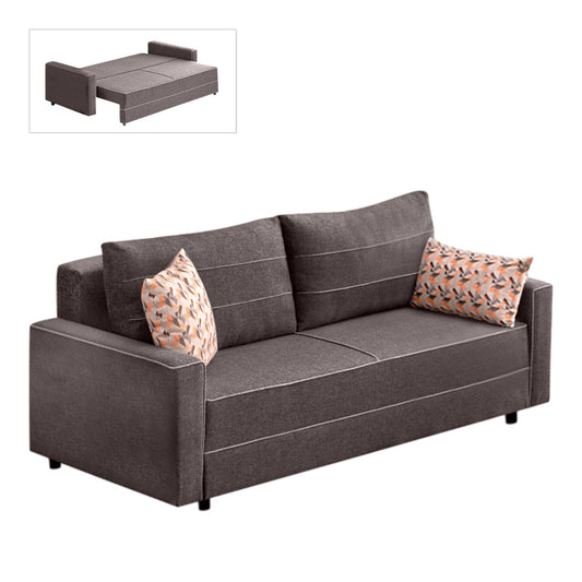 Sofa/Bett LANA 3 Sitzer Braun 215x90x88cm