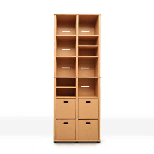 Cardboard Double KARINA - Office bookcase with drawers Set 10 pcs.