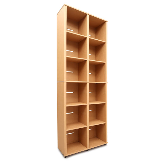 Cardboard Bookcase DOUBLE with shelves - Natur
Set 10 pcs.