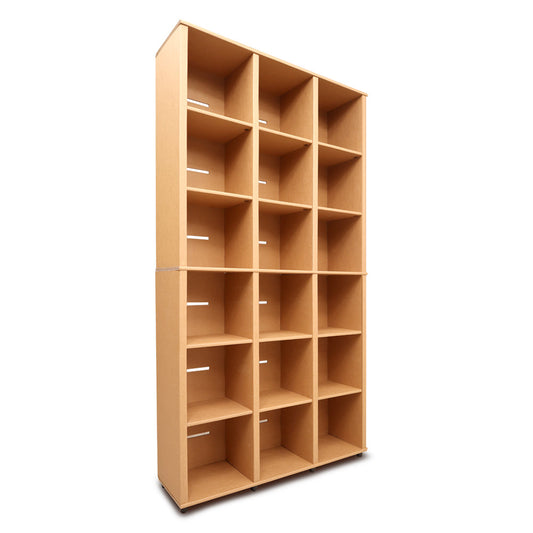 Cardboard Bookcase BIG DADDY with shelves - Natur Set 10 pcs.