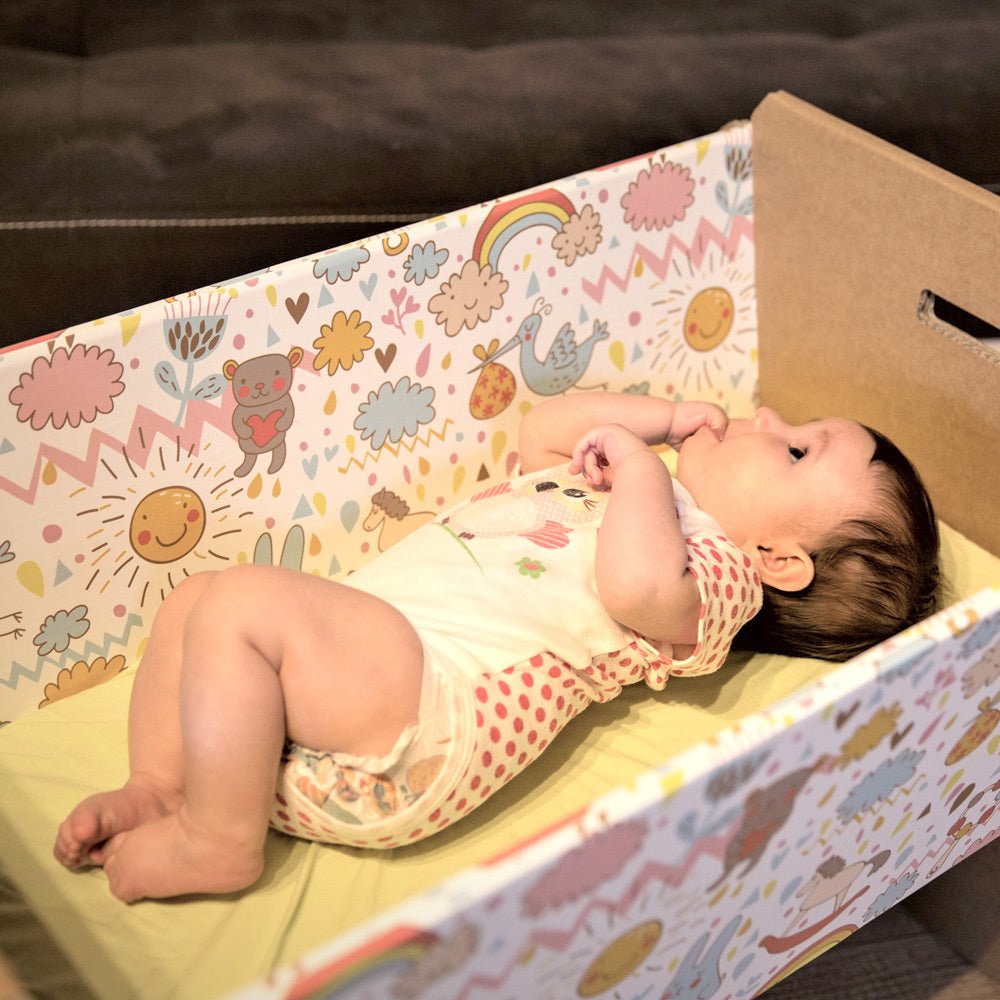 Cardboard Baby Cradle MINION