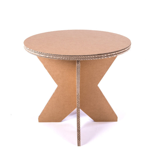 Cardboard Round table DONNA - Natur Set 10 pcs.