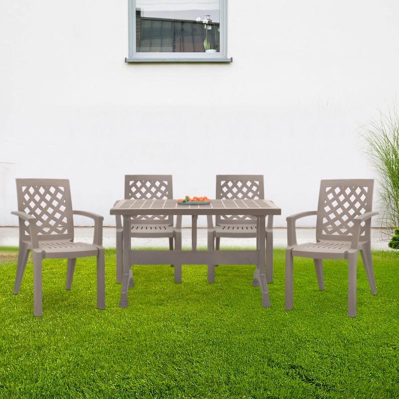 Garten Esstisch-Set CARTA 5 stk. Tisch 120x70