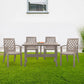 Garten Esstisch-Set CARTA 5 stk. Tisch 140x80x73cm